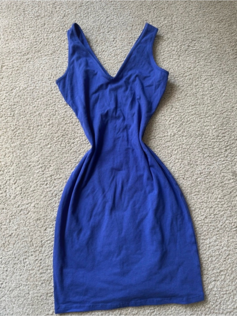 wild fable Royal Blue V-Neck Midi Bodycon Dress y2k